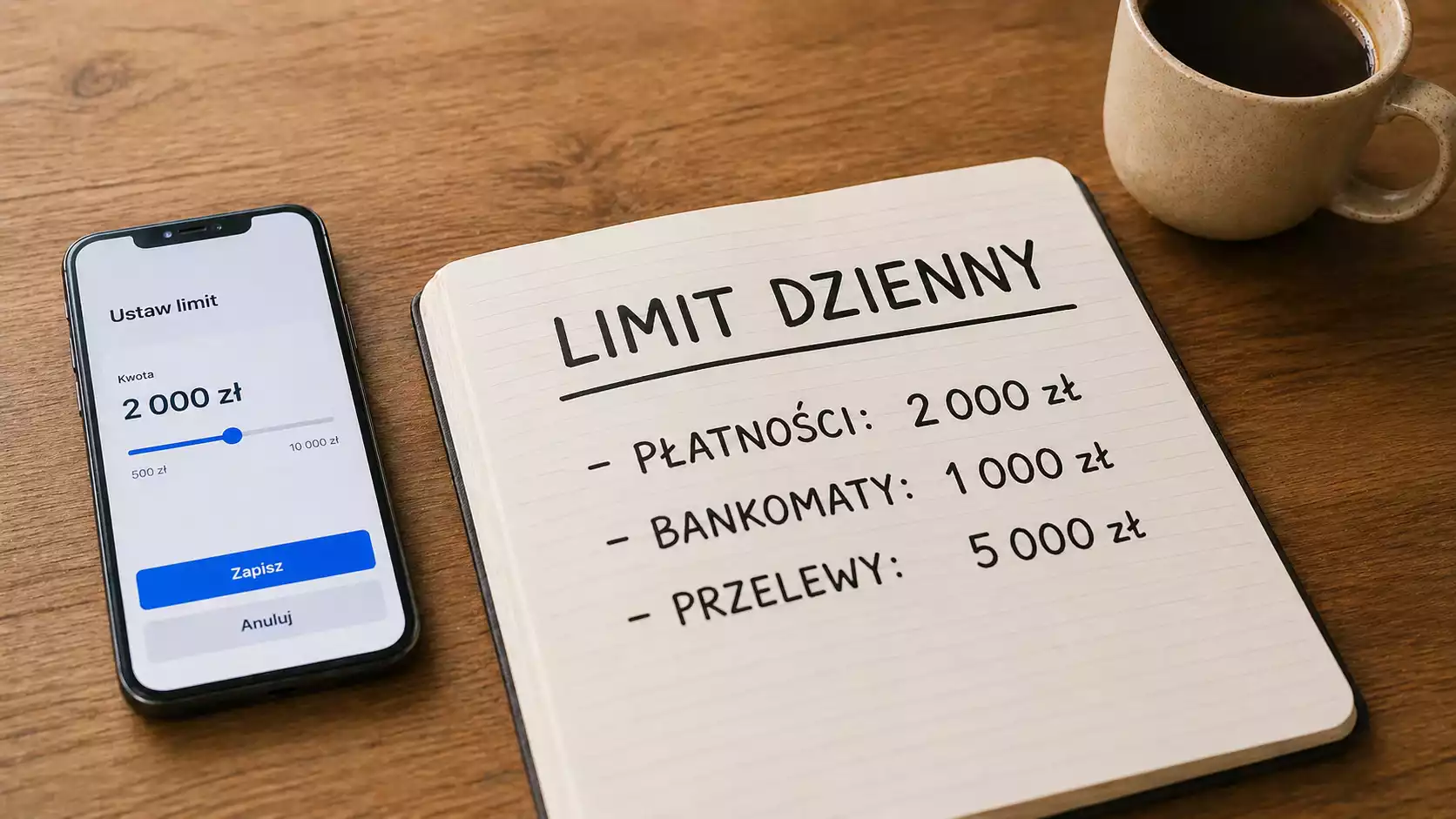 Notatnik z planem limitu dziennego BLIK jako narzędzie odpowiedzialnej gry